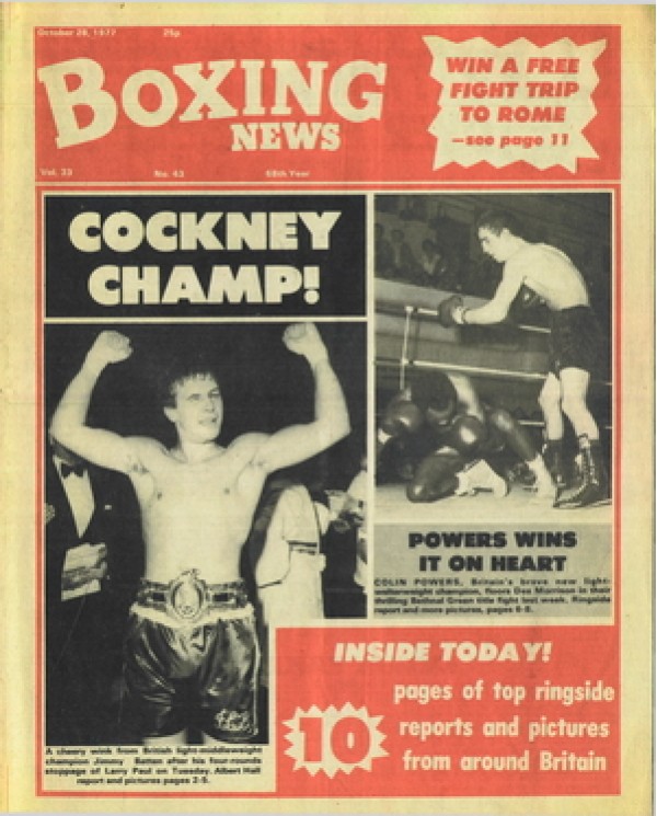 Boxing News magazine  28.10.1977 Download pdf
